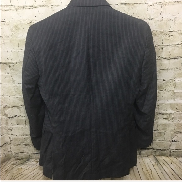 Tommy Hilfiger Gray Wool Pin Striped Blazer - Picture 3 of 6